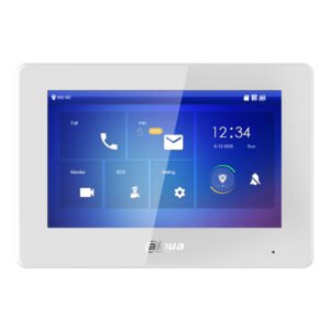 DahuaMonitor Interior 7" de Superficie para Videoportero IP Pantalla Táctil PoE SD 6E 1S Alarma Blanco