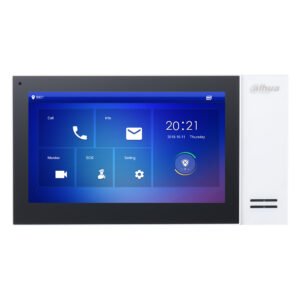 DahuaMonitor Interior 7" de Superficie para Videoportero IP PoE SD 6E 1S Alarma Blanco