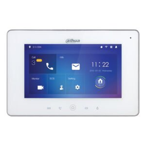 DahuaMonitor Interior 7" de Superficie para Videoportero IP WiFi PoE SD 6E 1S Alarma Blanco