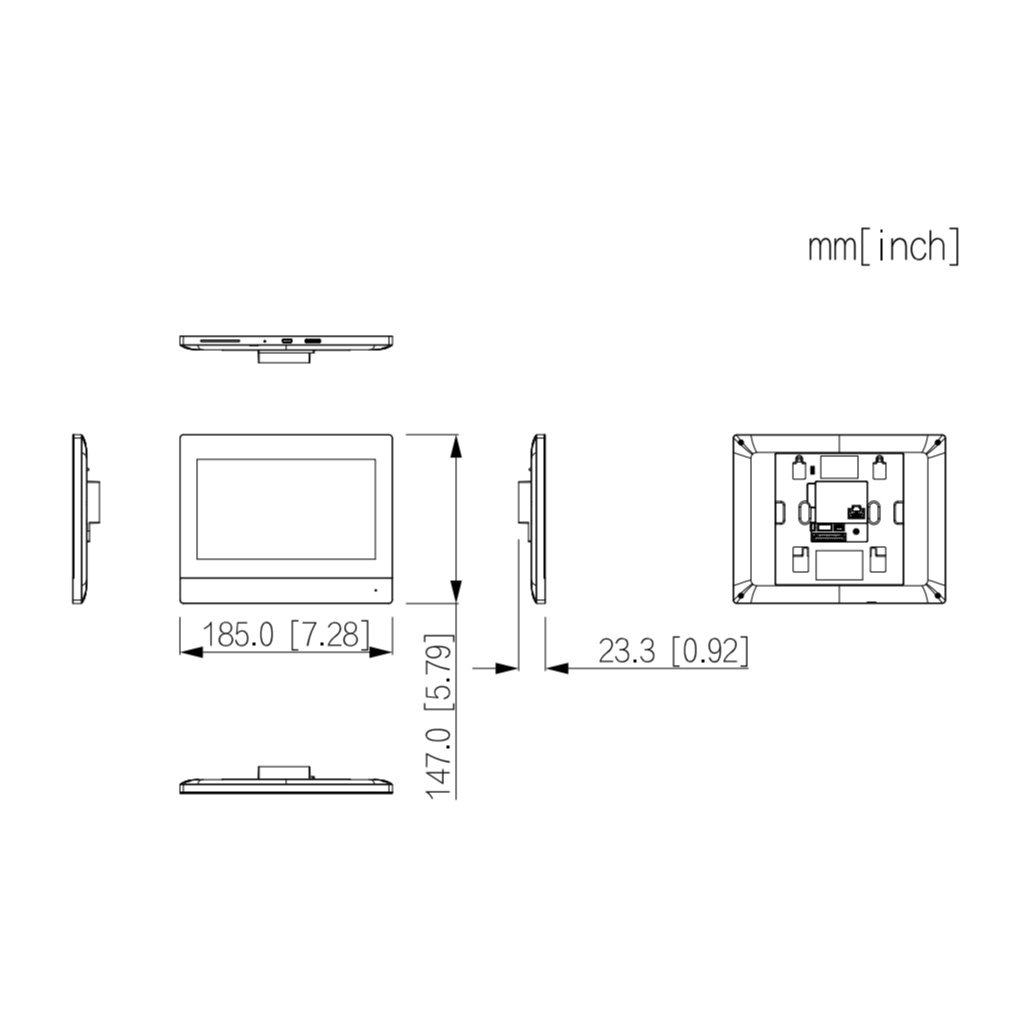 Monitor Interior 7" de Superficie para Videoportero IP WiFi PoE SD 6E 1S Alarma Negro - Imagen 4