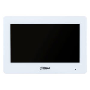 DahuaMonitor interior 7" híbrido WiFi / 2-hilos de superficie para Videoportero IP táctil SD 8E/1S alarma blanco