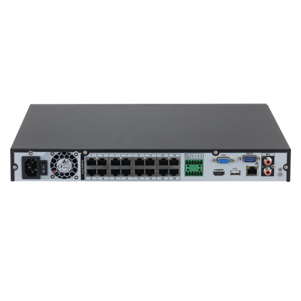 NVR 16ch 160Mbps H265 4K HDMI 16PoE 2HDD E/S - Imagen 3