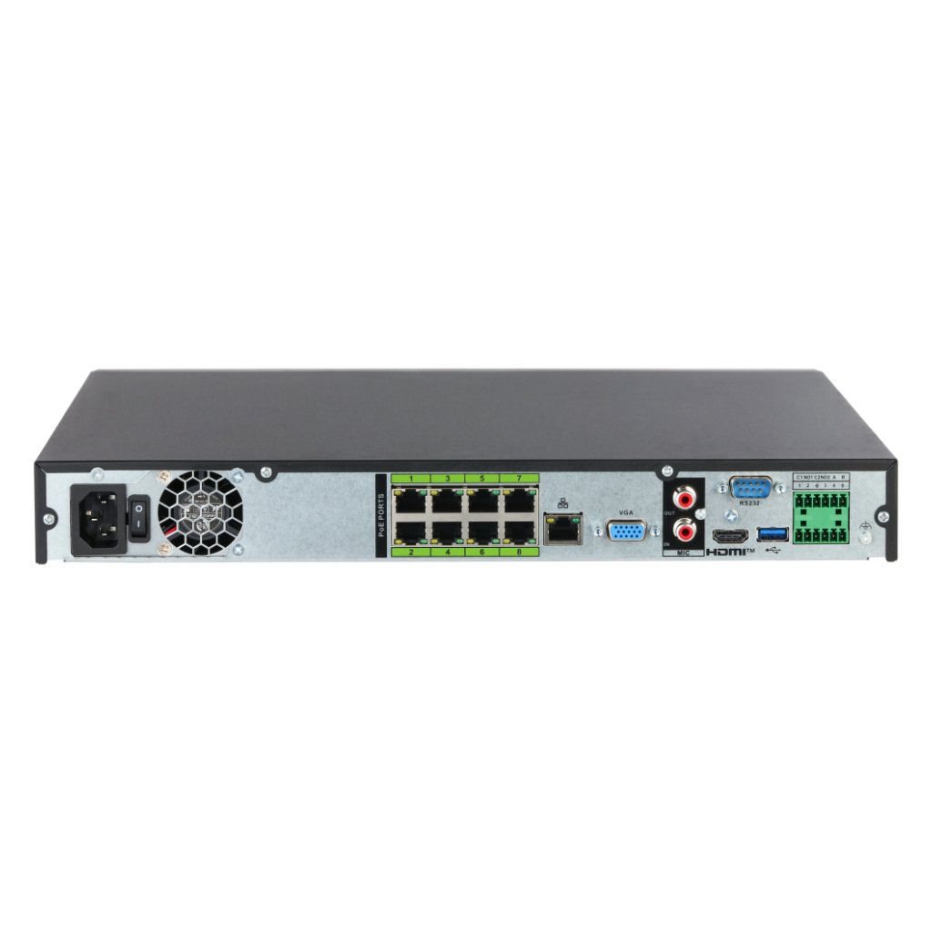 NVR 16ch 448Mbps H265 HDMI 8PoE 2HDD E/S AI - Imagen 2
