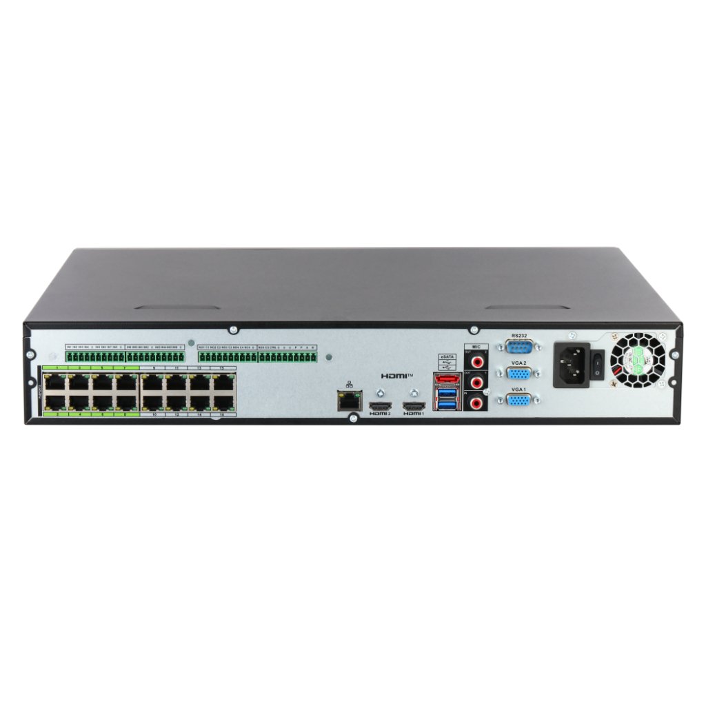 NVR 32ch 448Mbps H265 2xHDMI 16PoE 4HDD E/S AI - Imagen 2