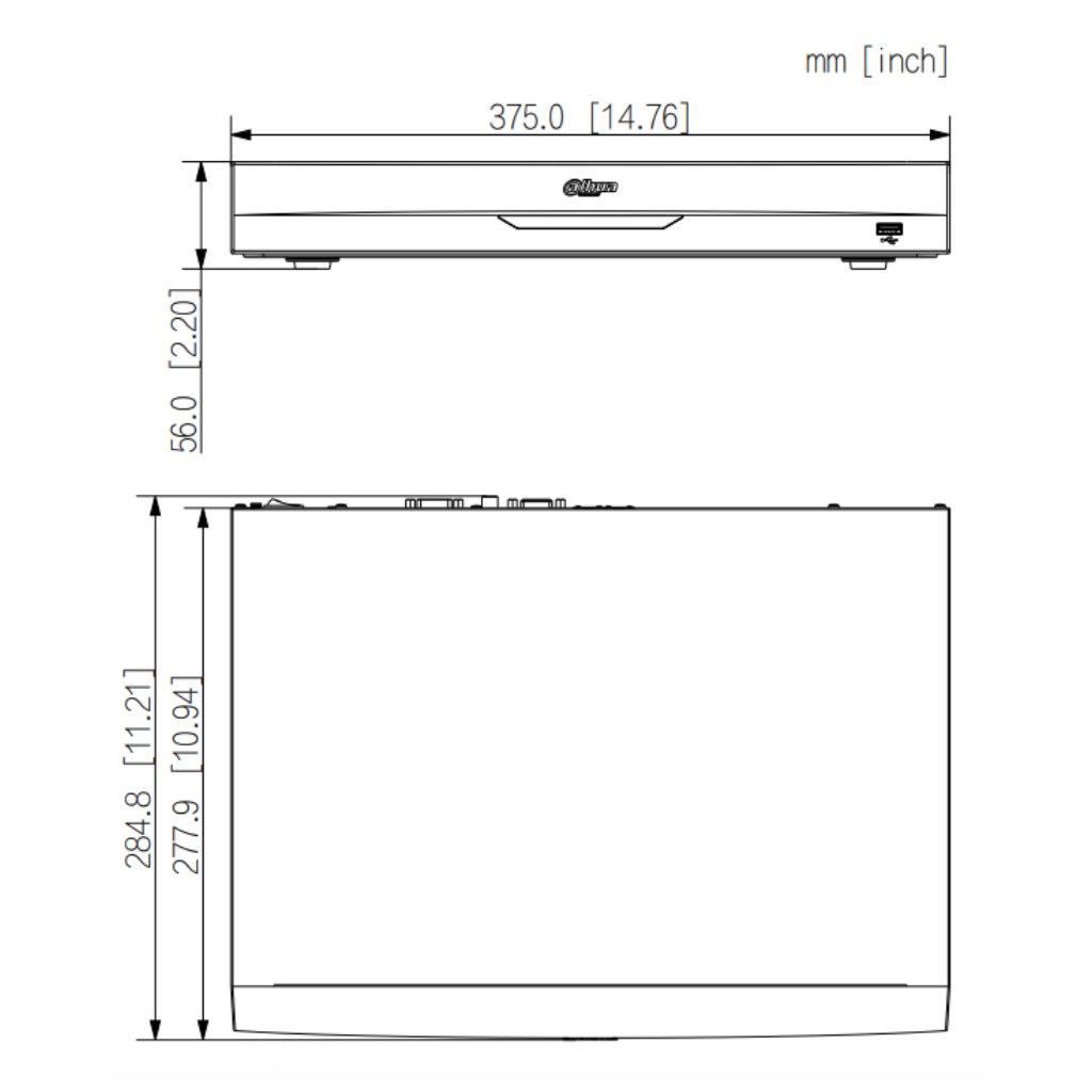 NVR 32ch 484Mbps H265 HDMI 2HDD 2RJ45 E/S AI - Imagen 3