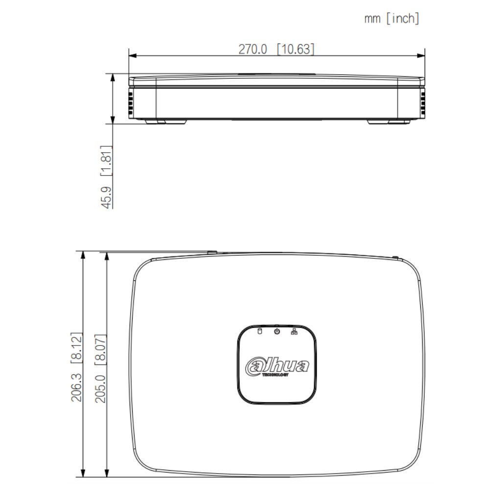 NVR 8ch 144Mbps H265 4K HDMI 8PoE 1HDD - Imagen 3