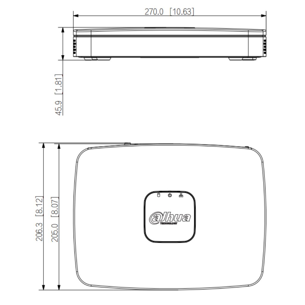 NVR 8ch 160Mbps H265 4K HDMI 8PoE 1HDD - Imagen 3