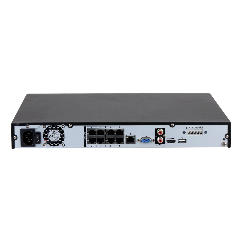 NVR 8ch 256Mbps H265 HDMI 8PoE 2HDD E/S AI - Imagen 3