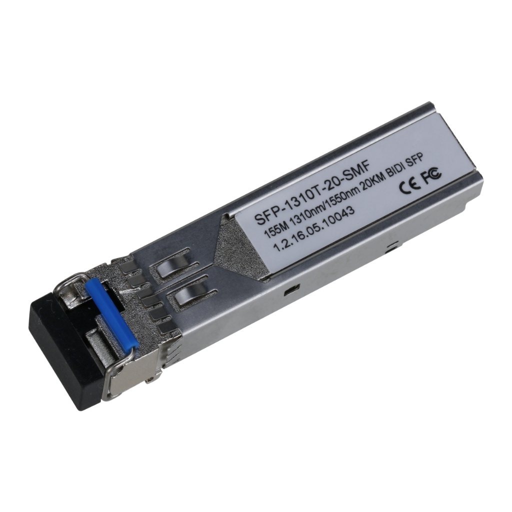 DahuaSFP Monomodo SM LC 100Mbps 20km envío 1310nm / recepción 1550nm. Transmisor