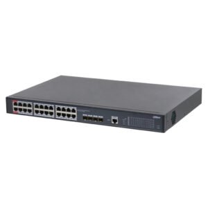 DahuaSwitch 24 puertos Gigabit + 4 Uplink Gigabit SFP+ 10Gbps 360W Gestionable en Cloud Layer2
