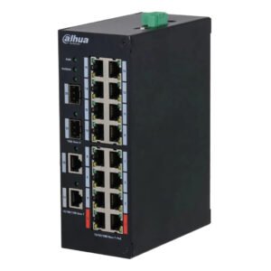 DahuaSwitch Hardened PoE 16 puertos Gigabit (2RJ45+2SFP) Uplink Gigabit 190W No_Gestionable Layer2
