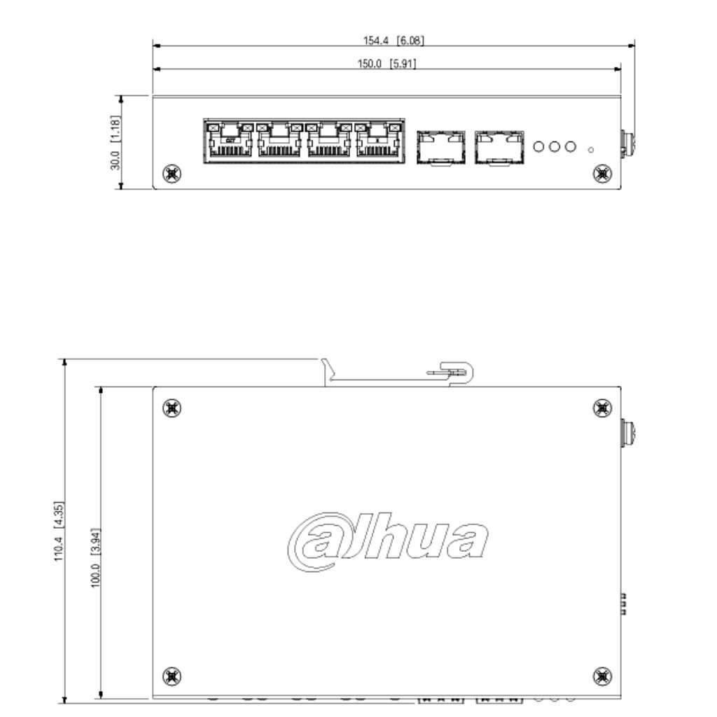 Switch Hardened PoE 4 puertos 10/100 + 2SFP Gigabit 90W Gestionable en Cloud Layer2 - Imagen 4