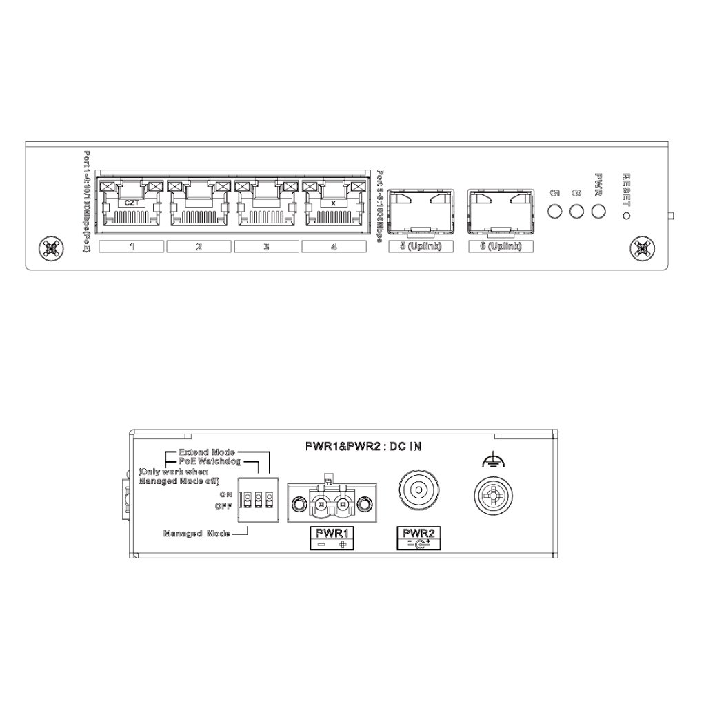 Switch Hardened PoE 4 puertos 10/100 + 2SFP Gigabit 90W Gestionable en Cloud Layer2 - Imagen 5