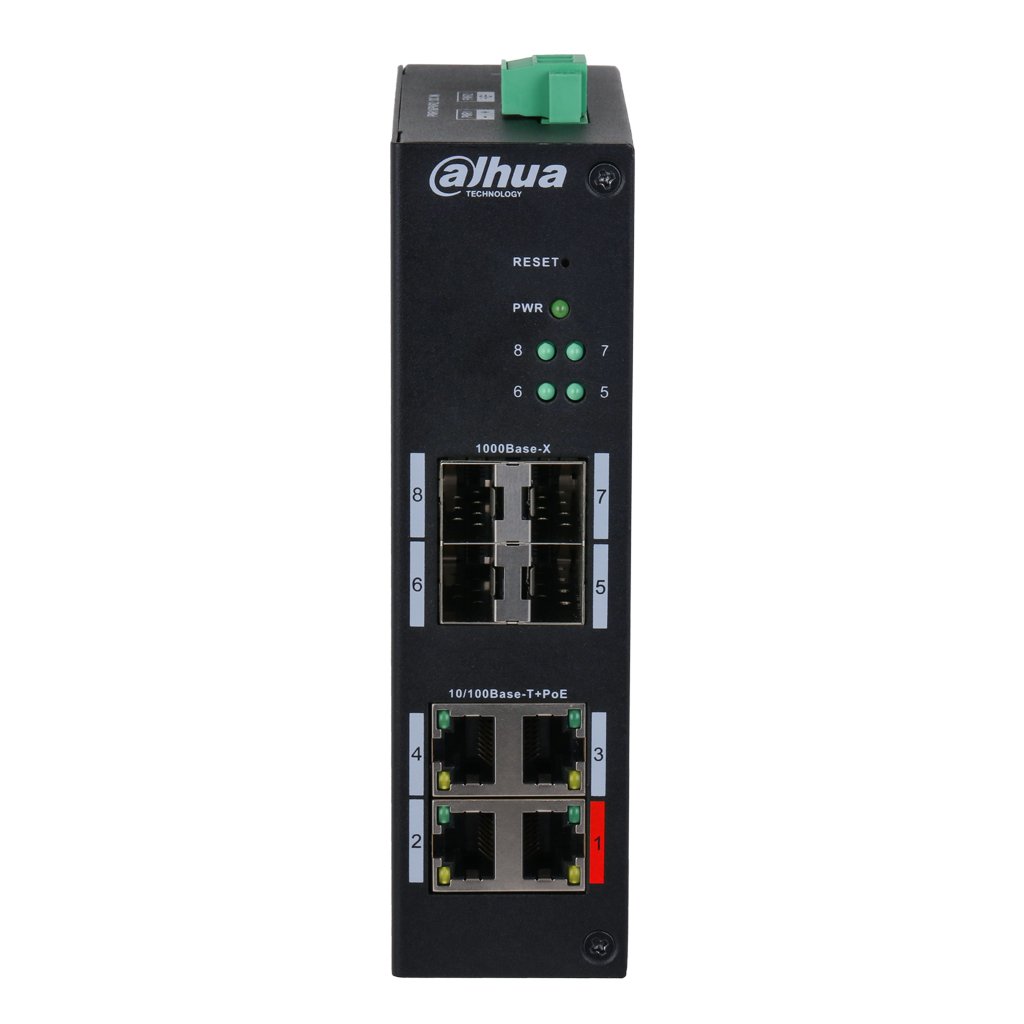Switch Hardened PoE 4 puertos 10/100 +4SFP Gigabit 96W Gestionable Layer2 - Imagen 2