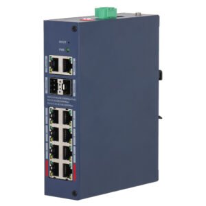 DahuaSwitch Hardened PoE 8 puertos Gigabit + 2RJ45 Uplink Gigabit + 2SFP Gigabit 110W Gestionable en Cloud Layer2