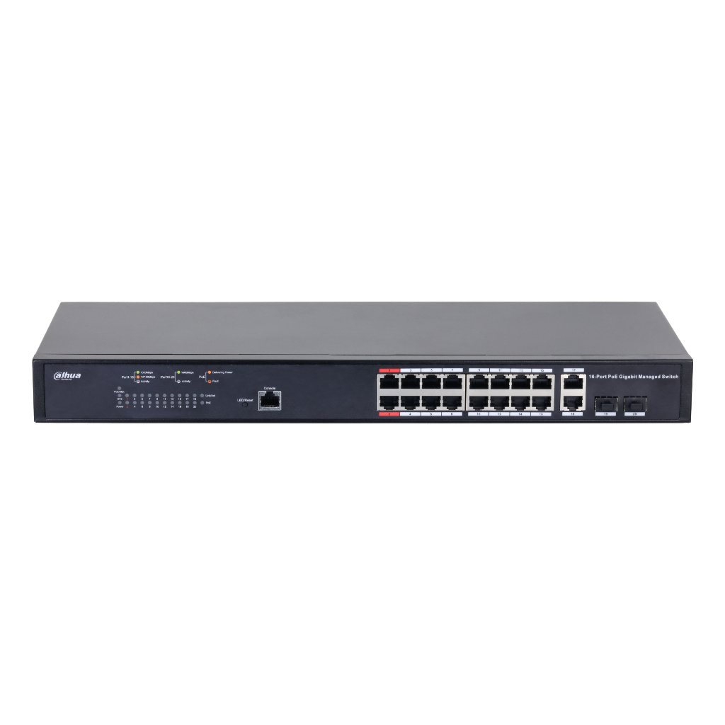 Switch PoE 2.0 16 puertos Gigabit + 2 Combo Gigabit RJ45/SFP Uplink 130W Gestionable Layer2 - Imagen 2
