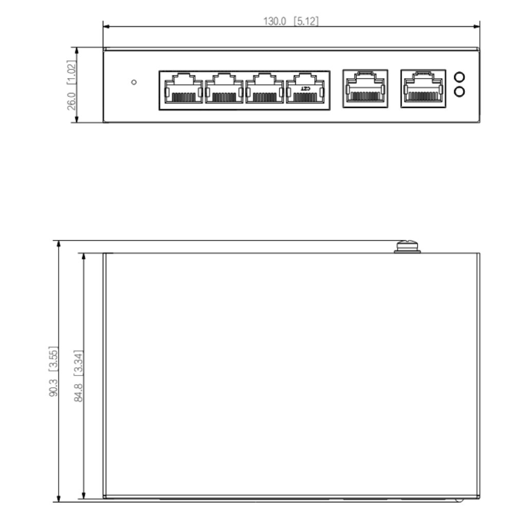 Switch PoE 4 puertos 10/100 + 2RJ45 Uplink Gigabit 60W Gestionable en Cloud Layer2 - Imagen 2