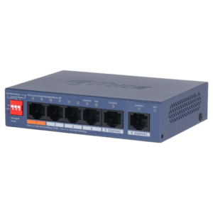 DahuaSwitch PoE 4 puertos Gigabit + 2RJ45 Uplink Gigabit 60W Gestionable en Cloud Layer2