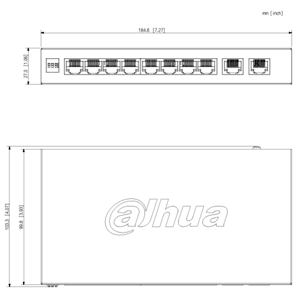 Switch PoE 8 puertos 10/100 + 2RJ45 Uplink Gigabit 110W Gestionable en Cloud Layer2 - Imagen 2