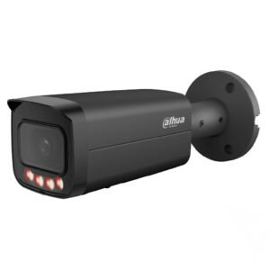 DahuaTubular IP 12M H265 WDR Iluminación Dual LED30m/IR30m 2.8mm IP67 PoE MIC AI Color negro