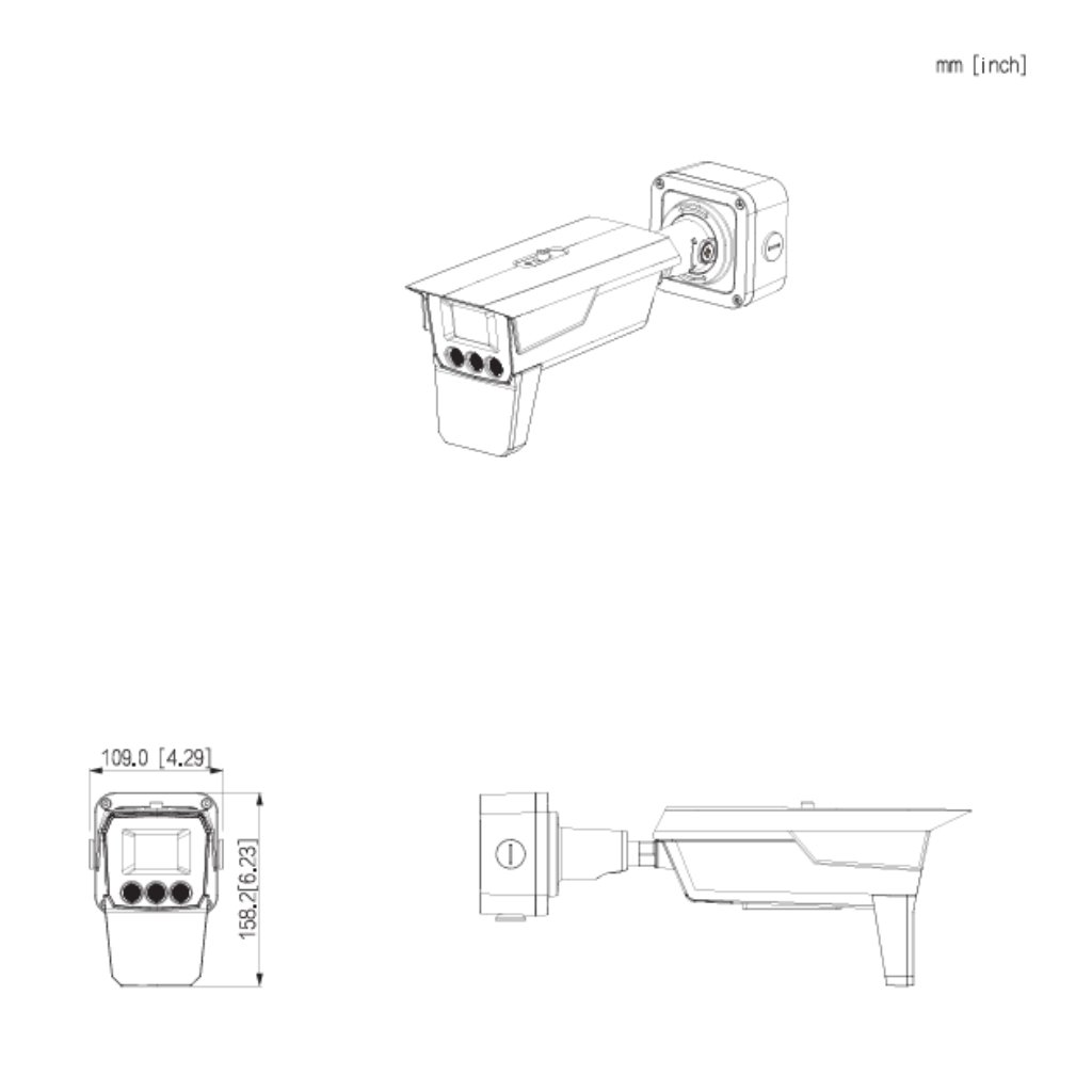 Tubular IP ANPR H265 4MP 3IR850nm 8-32VFM IP68 IK10 PoE E/S AI con Radar de velocidad - Imagen 3