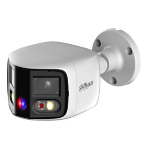 DahuaTubular IP H265 2x4M TiOC 2.0 DUAL-LENS SPLICING WDR140dB LED20m/IR25m 2.8mm IP67 PoE SD AUDIO MIC E/S AI