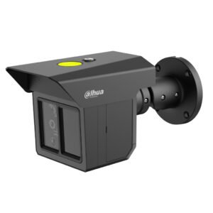 DahuaTubular IP H265 3x2M TRIPLE-LENS 3.6/12/25mm para protección perimetral 8IR100m IP67 IK10 ePoE AUDIO MIC E/S AI. Color negro