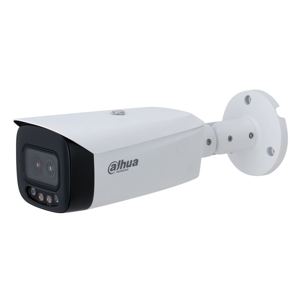 DahuaTubular IP H265 4M DUAL-LENS FULL COLOR 2.0 dWDR Starlight IR50m/2LED 2.8mm IP67 ePoE AUDIO MIC E/S AI