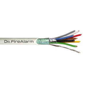 DrFireAlarmRollo 100m de cable manguera blanco flexible 8 hilos apantallado LSZH (8x0