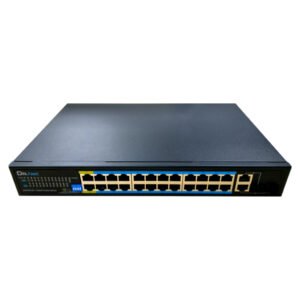 DrNETSwitch PoE 24 puertos 10/100 + 2 Combo Gigabit 360W No-Gestionable