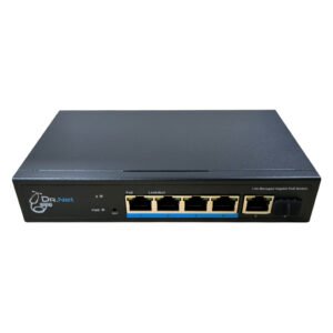 DrNETSwitch PoE 4 puertos Gigabit + 2 Uplink(1RJ45+1SFP) 60W Gestionable