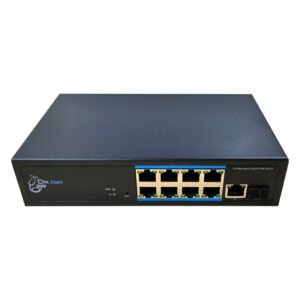 DrNETSwitch PoE 8 puertos Gigabit + 2 Uplink(+1RJ45+1SFP) 120W Gestionable
