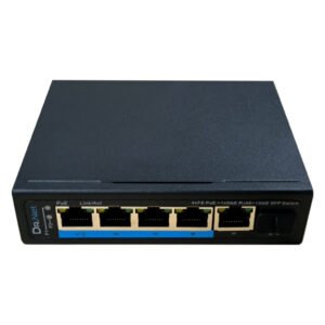 DrNETSwitch PoE Industrial 4 puertos 10/100 +1RJ45 Gigabit +1SFP Gigabit 90W No_Gestionable