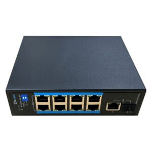 DrNETSwitch PoE Industrial 8 puertos 10/100 +1RJ45 Gigabit +1SFP Gigabit 120W No_Gestionable