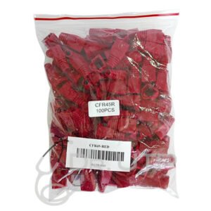 DrUTPCapuchon Color Rojo para Conector RJ45 en Bolsa 100 unidades