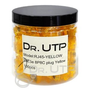 DrUTPConector RJ45 CAT.5e Color Amarillo en Tarro de 100 unidades
