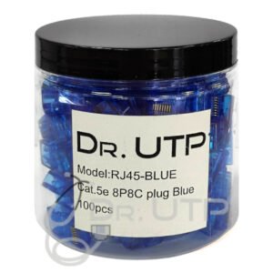 DrUTPConector RJ45 CAT.5e Color Azul en Tarro de 100 unidades