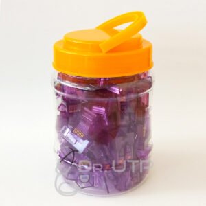 DrUTPConector RJ45 CAT.5e Color Morado en Tarro de 100 unidades