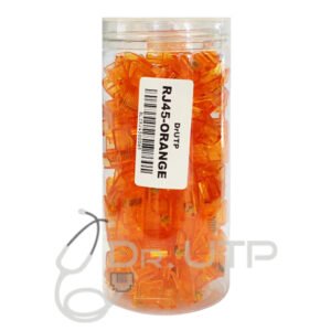 DrUTPConector RJ45 CAT.5e Color Naranja en Tarro de 100 unidades
