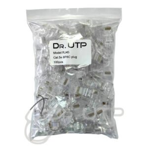 DrUTPConector RJ45 CAT.5e Transparente en Bolsa 100 unidades