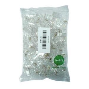 DrUTPConector RJ45 CAT.6 Transparente en Bolsa 100 unidades