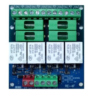 GL-SeguridadModulo 4 relés con fusible. Alimentación a 12v