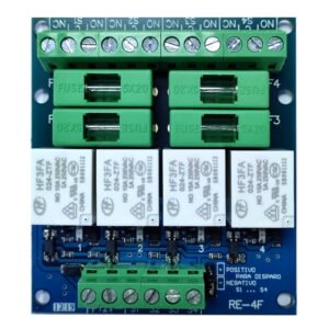 GL-SeguridadModulo 4 relés con fusible. Alimentación a 24v