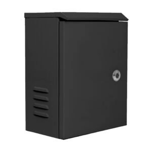 GlobalDISTRIBUTION BOX. Caja de acero 300x400x180 para báculos de 3.5m y 4.5m. Color negro