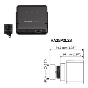 HONEYWELLMinicamara IP serie 35 Pinhole 2MP 2.8mm H265 WDR PoE 12Vdc Audio E/S