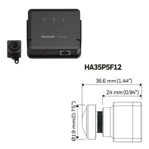 HONEYWELLMinicamara IP serie 35 Pinhole FishEye 5MP 1.22mm H265 WDR PoE 12Vdc Audio E/S