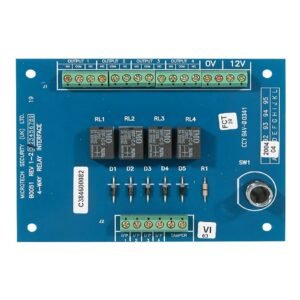 HONEYWELLMódulo de 4 relés para la gama Galaxy. Caja plástica con tamper. Grado 3