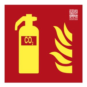 IMPLASERSeñal extintor CO2 Clase A 21x21cm
