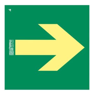 IMPLASERSeñal flecha evacuación Clase A 21x21cm