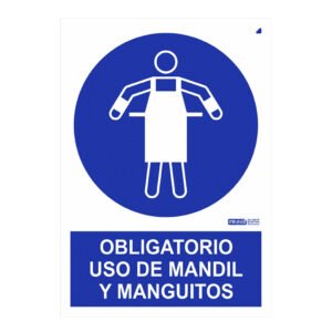 IMPLASERSeñal obligatorio uso de mandil y manguitos 29